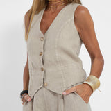 Ella | Conjunto de calças largas com colete