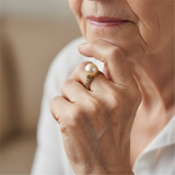 Anel Vintage Dourado com Pérola