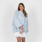 Maria Inês – Cardigan Oversized com Botões Statement de Luxo