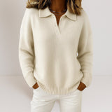 Ana - Camisola de malha macia com gola