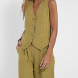 Ella | Conjunto de calças largas com colete