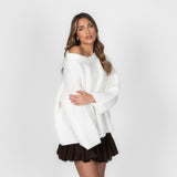 Mia – Camisola "Off-Shoulder" em Malha Ultra-Suave