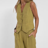 Ella | Conjunto de calças largas com colete