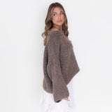 Mia – Camisola "Off-Shoulder" em Malha Ultra-Suave