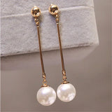 Brincos Pendentes de Luxo com Pérolas Especiais Montadas à Mão