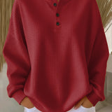 Helle™ | Sweater de Malha em Waffle