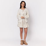 Olívia – Cardigã de Malha Grossa com Laço