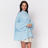 Maria Inês – Cardigan Oversized com Botões Statement de Luxo