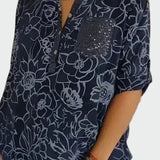 Johanne | Blusa de flores azuis