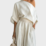 Mila - Conjunto de 2 peças com ombros à mostra