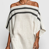 Avelina - Vestido Maxi Off-Shoulder com Mangas de Morcego