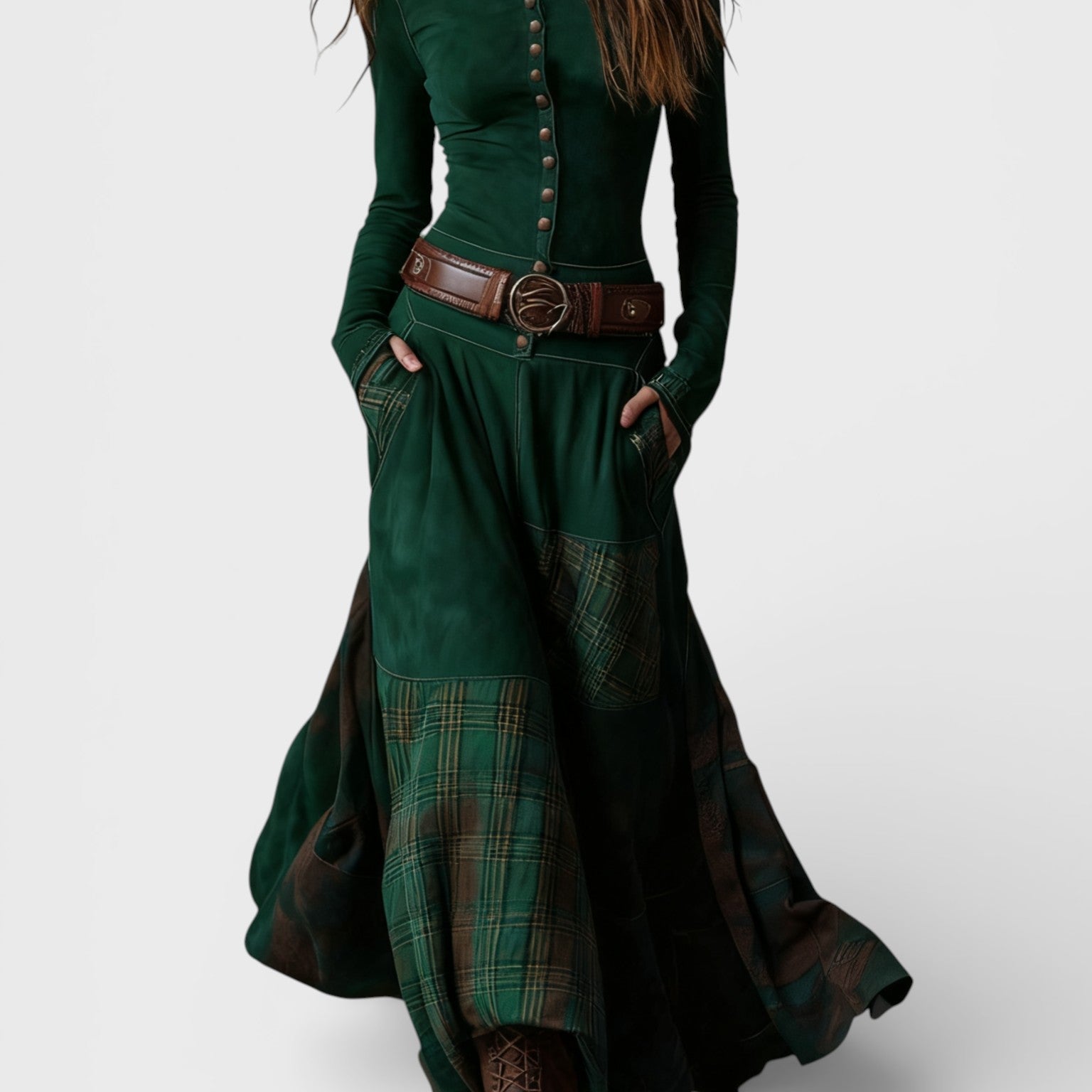 Graciete - Vestido de camurça com cinto