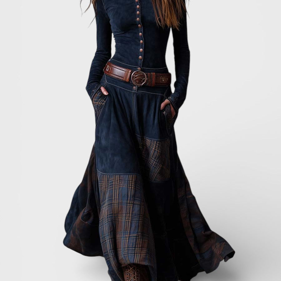 Graciete - Vestido de camurça com cinto