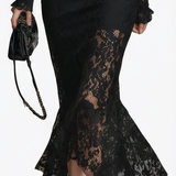 Amália - Vestido de Renda Preto