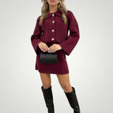 Valentina – Conjunto "Button-Down" de Camisa e Saia