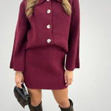 Valentina – Conjunto "Button-Down" de Camisa e Saia